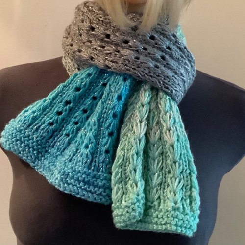 Écharpe multicolores en tricot  pour femme,fille