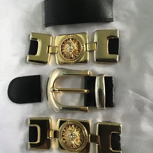 Boucles et accessoires couleur or,tête méduse,pour ceinture largeur 4 cm