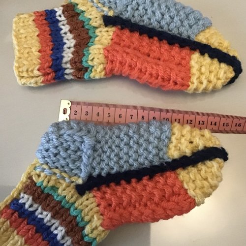 Chic gros chaussettes ski,d’intérieur,pour enfants,multicolores fait main en tricot,laine /acrylique doux ,multicolore