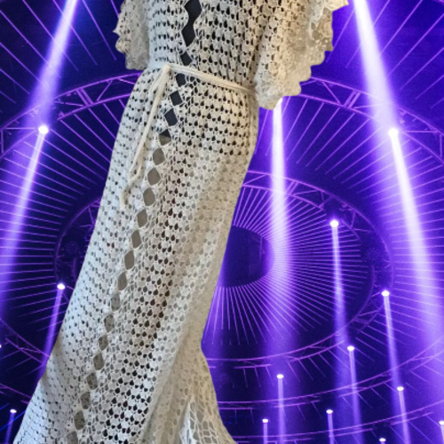 Chic robe de mariage ,dentelles,longue  ,coton au crochet fait main,pour femme,couleur crème