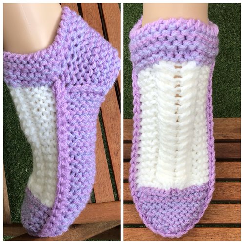 Sur commande.chaussons- gros chaussettes en tricot fait main pour femme,fille,homme