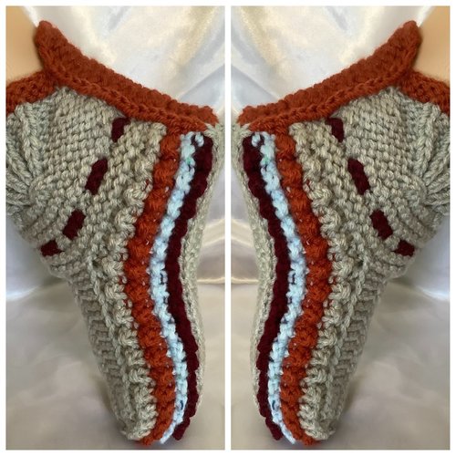 Sur commande.gros chaussons bottines en  tricot,acrylique doux avec laine,pour femme,homme t38-41
