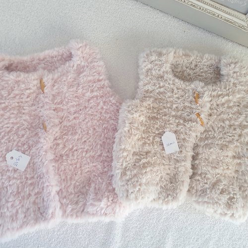 Gilet sans manches classique en polyester pour bébé fille