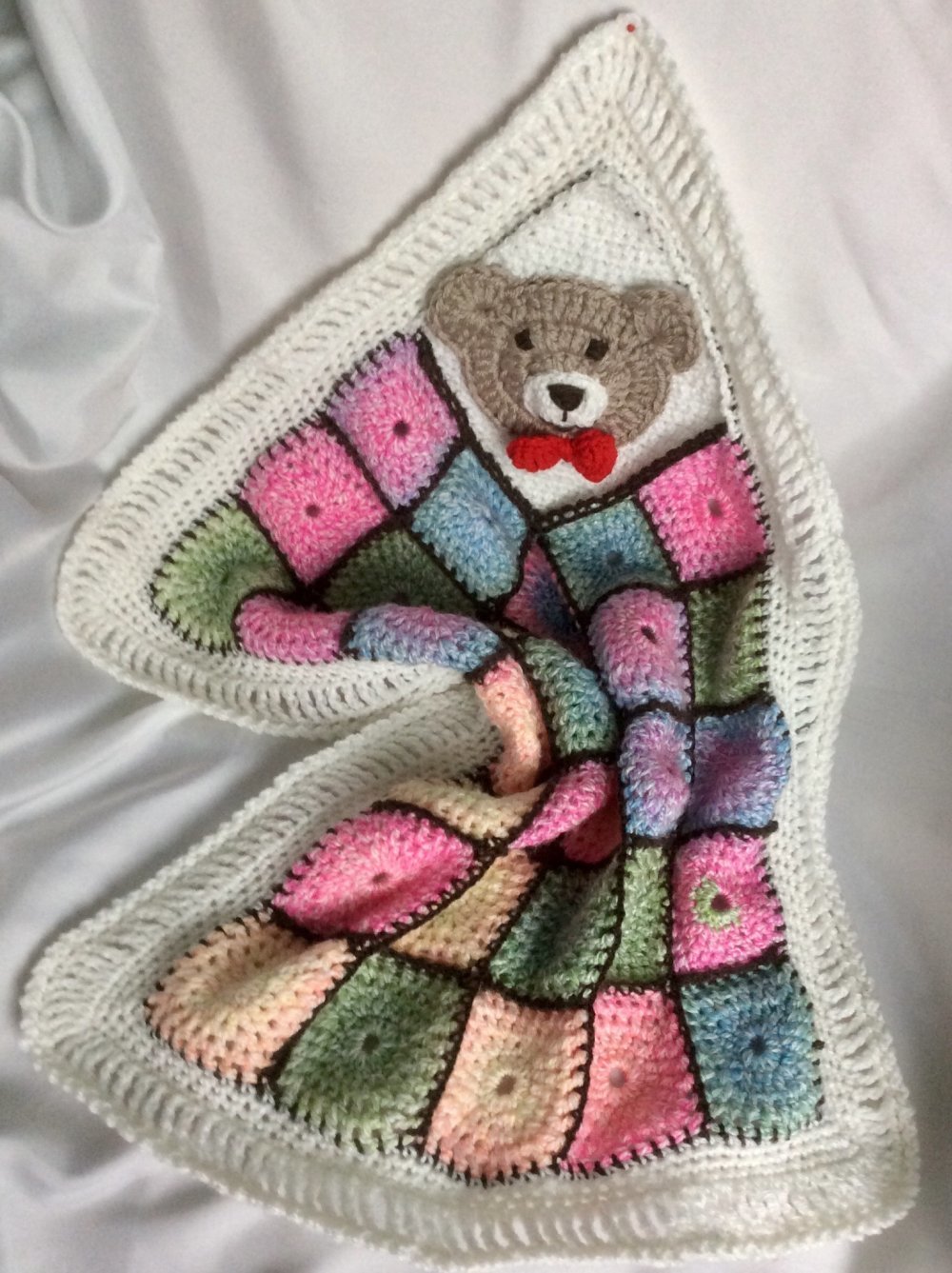 Chic Couverture Amigurumi Patchwork Au Crochet Acrylique Multicolore Pour Bebe Un Grand Marche