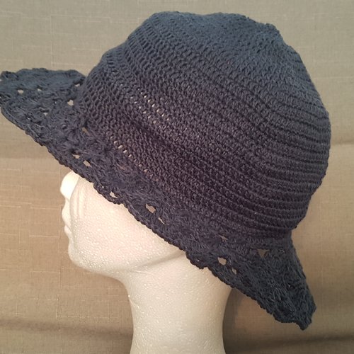 Chapeau bleuau crochet country t. 58/60