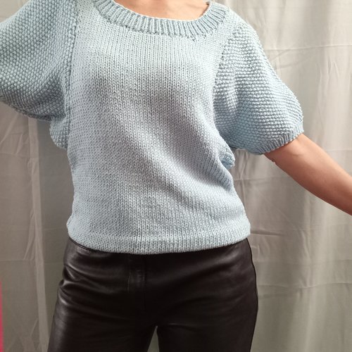 Pull en coton manches extra larges t. 38/40
