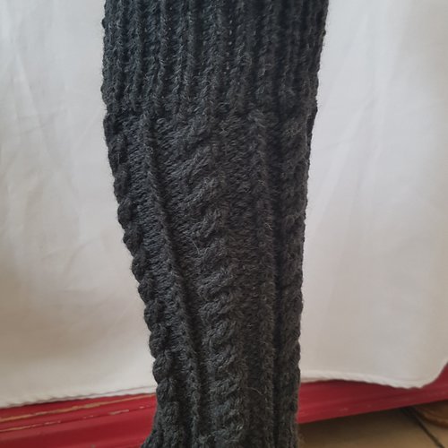 Guêtres Tricotées Main TU - Multicolore - Taille Unique (pointure 38)
