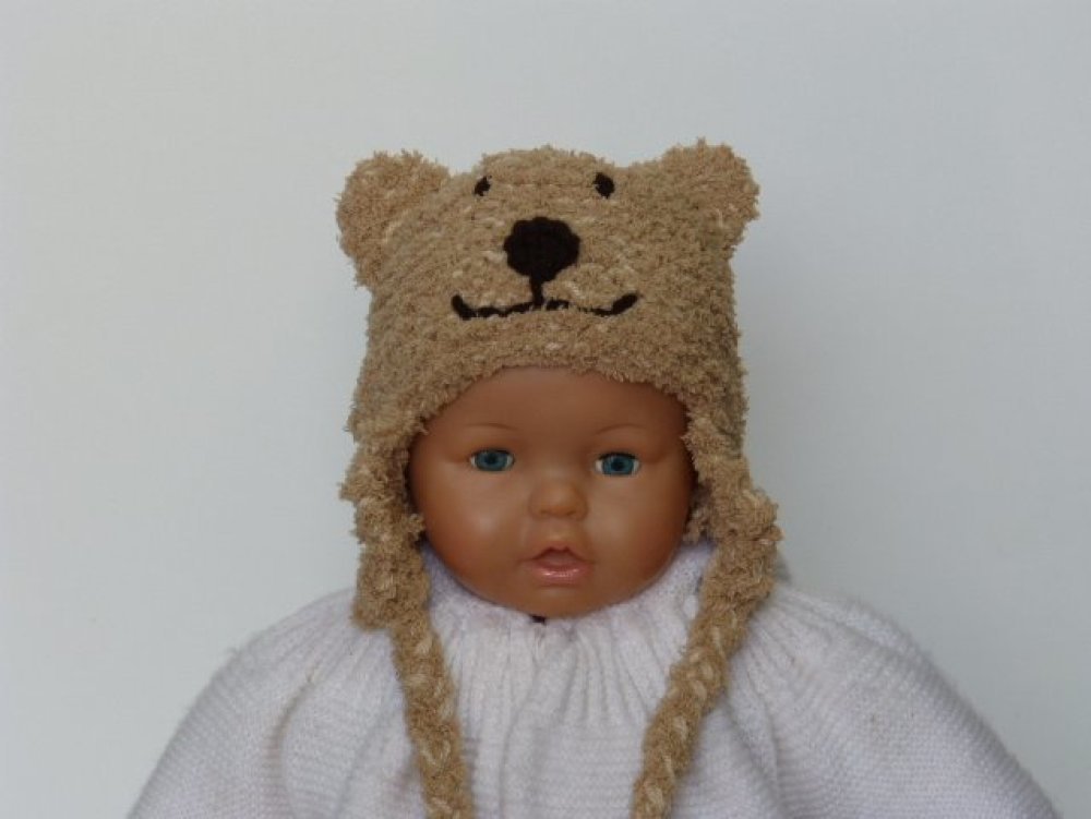 Bonnet péruvien en tricot fantaisie pour bébé fille