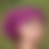 Béret femme violet effet brillant pailleté