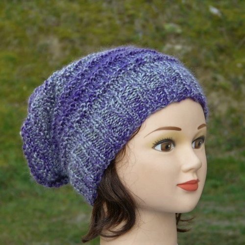 Bonnet femme loose blizzard violet & gris