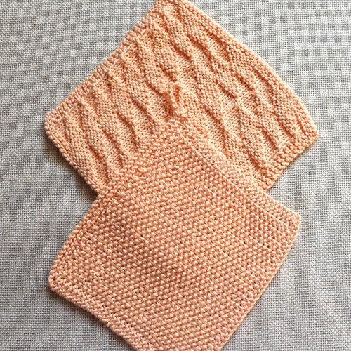 Lot de 2 lavettes débarbouillettes zéro déchet
