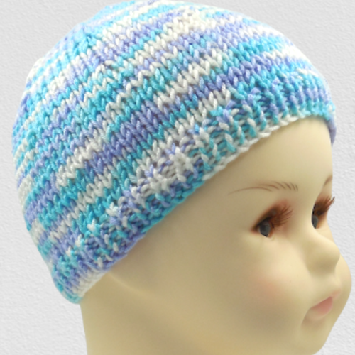 Bonnet bébé tricoté main - taille naissance
