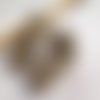 5 boutons ronds vintage résine cerclée - 25 mm