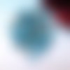 10 cabochons ronds - strass acrylique bleue