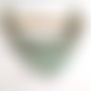 Plastron encolure orientale - couleur turquoise - brodé perles