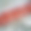 290 cm de ruban plissé organza rouge pois blancs - dentelle blanche - paillettes - largeur 4 cm