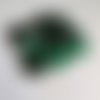 9 boutons ronds vintage couleur verte - 15 mm