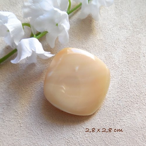 Gros bouton nacre naturelle 28 mm