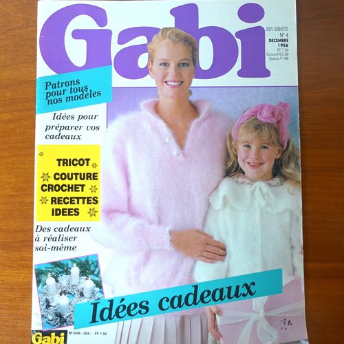 Magazine tricot vintage - gabi n° 4 - décembre 1986
