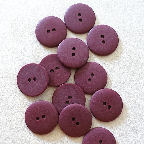 6 boutons ronds bordeaux