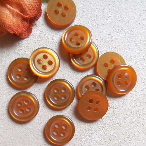 20 boutons ronds dorés