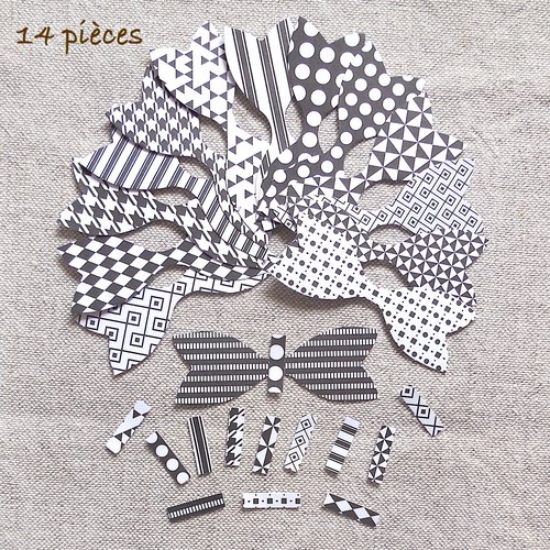 14 découpes embellissements scrapbooking noeud papillon
