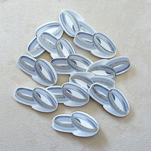 12 embellissement en bois 3d - mariage - alliances