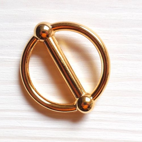 Boucle passe ceinture passe ruban dorée