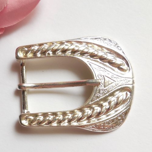 Boucle de ceinture métal couleur argent