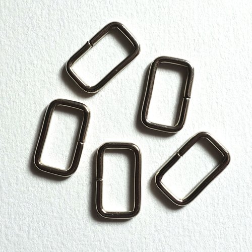 5 boucles rectangles en métal