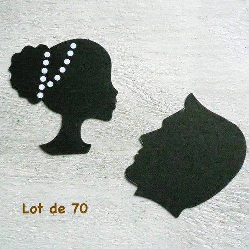 70 découpes scrapbooking motifs visages homme femme