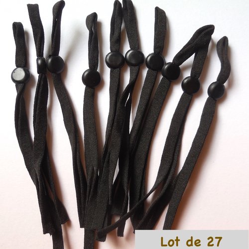 27 bandes élastiques noires pour masques