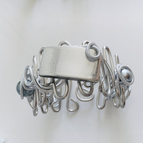 Bracelet rectangle argent