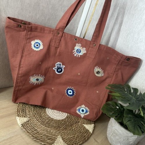 Sac en toile bordeau oeil