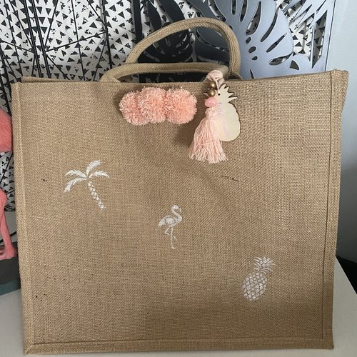 Cabas jute tropical
