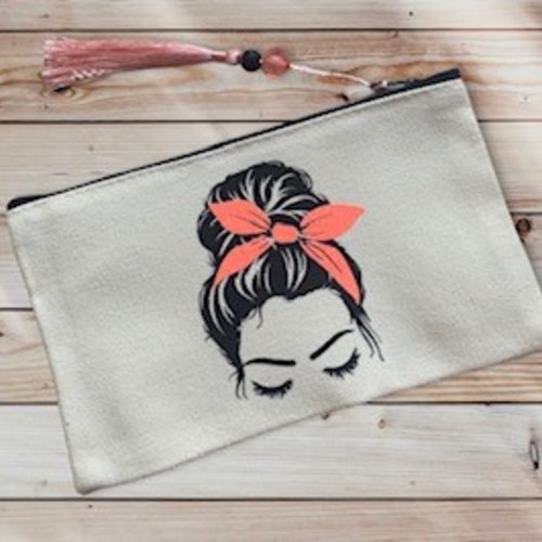 Trousse femme ruban orange