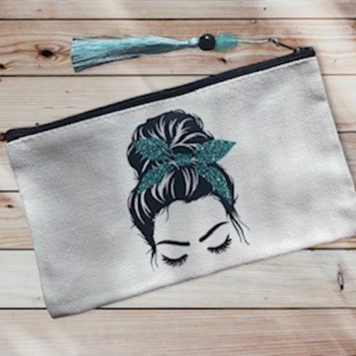 Trousse femme ruban vert d'eau