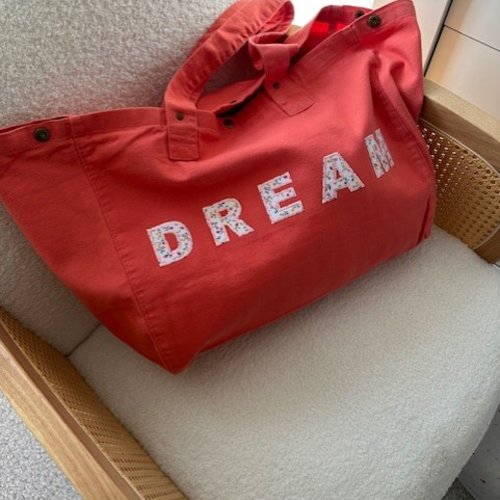 Sac en toile corail dream