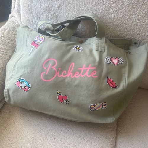 Sac en toile kaki clair bichette