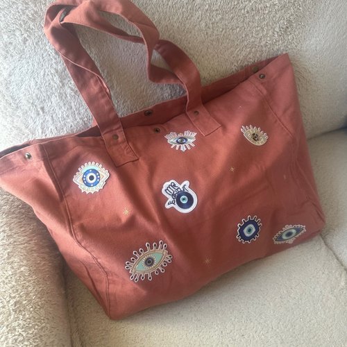Sac en toile bordeau oeil