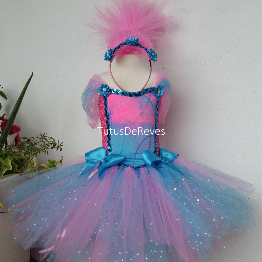 Robe Tutu Enfant Troll Enfant Et Bebe Cadeau Anniversaire Halloween Noel Un Grand Marche