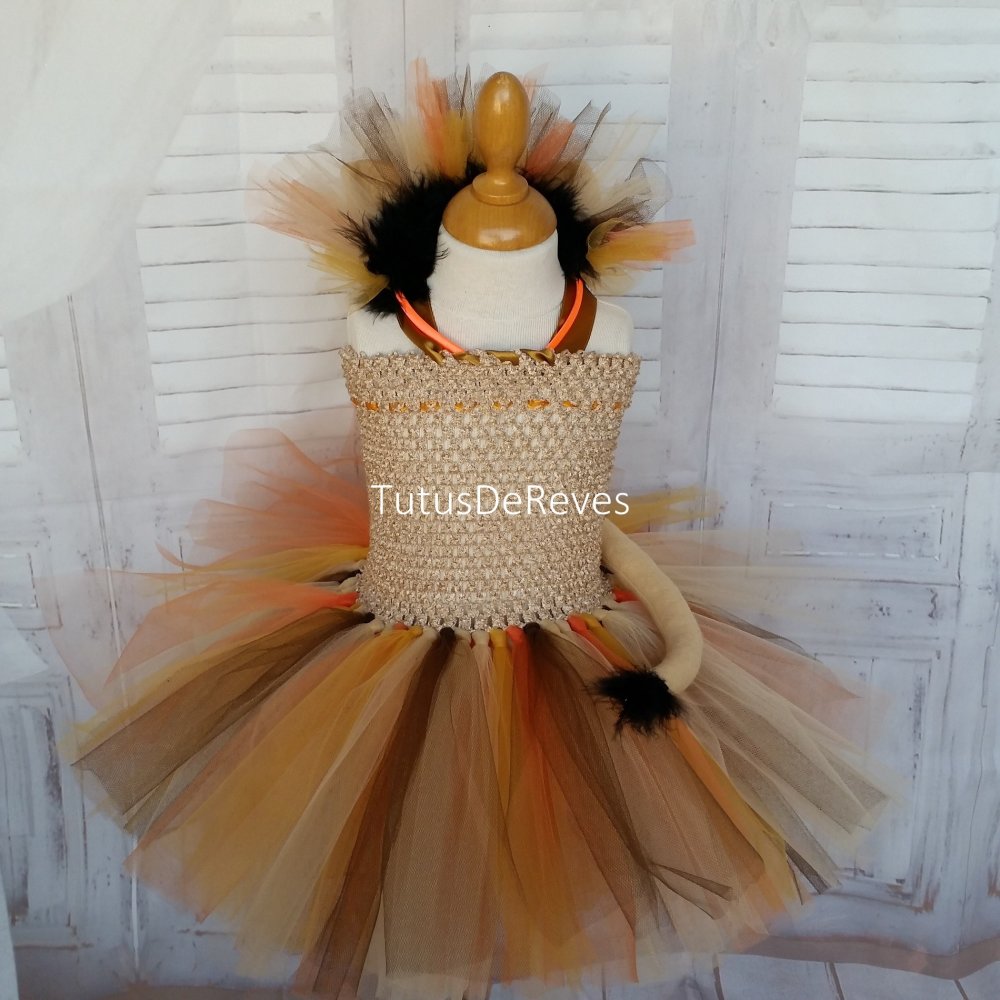 Robe Tutu Lion Deguisement Enfant De Lion Costume Carnaval Fille Halloween Anniversaire Un Grand Marche