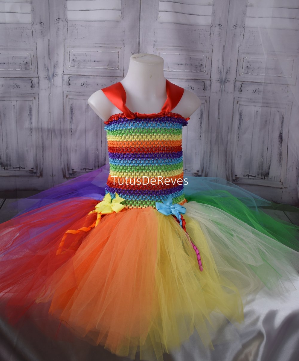 Costume De Clown Fille Robe Tutu Multicolore Enfant 1 A 5 Ans Cadeau Anniversaire Deguisement Carnaval Ou Halloween Un Grand Marche