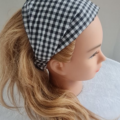 Bandeau fichu vichy