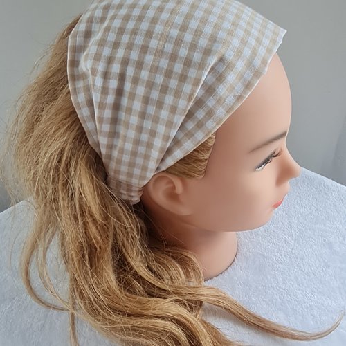 Bandeau fichu vichy
