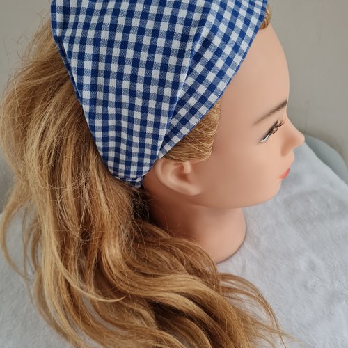 Bandeau fichu vichy