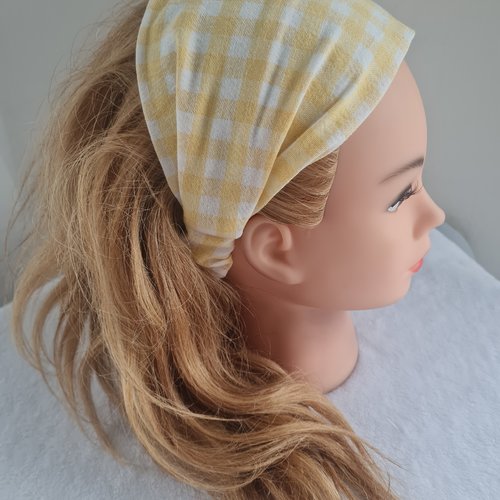 Bandeau fichu vichy