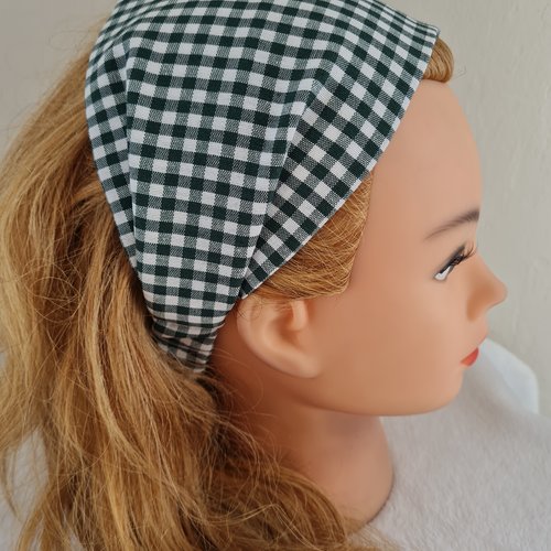 Bandeau fichu vichy