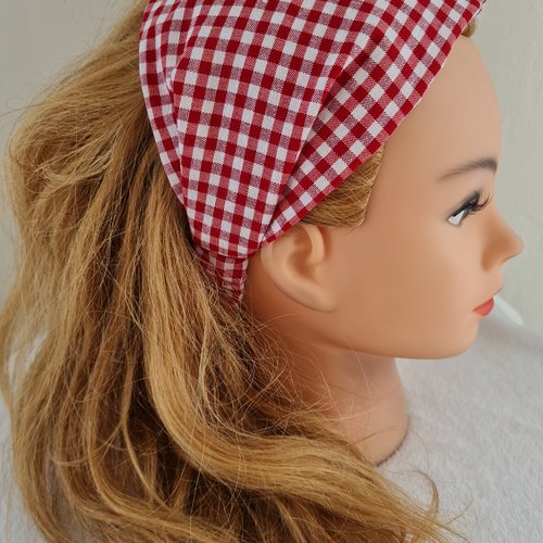 Bandeau fichu vichy