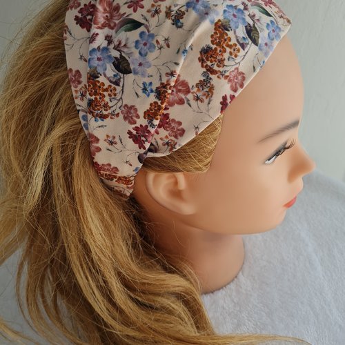 Bandeau fichu fleuri